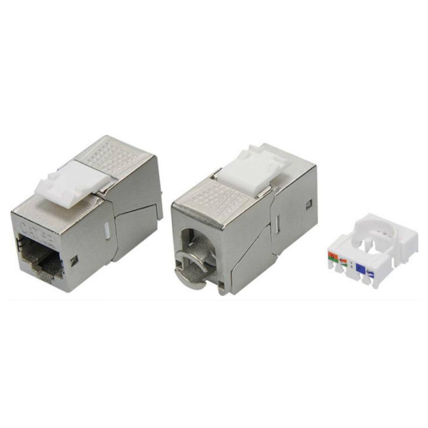 Модуль Keystone RJ45 CAT5E экранированный, 90 градусов, серебристый (форм-фактор S19) DKC