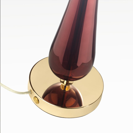 База для высокой лампы E27 1*60W TOWER золотой/бордовый/стекло ODEON LIGHT