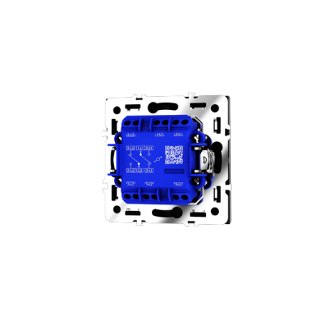 Проходной переключатель встраиваемый Voltum S70 двухклавишный 10А, (черный матовый)