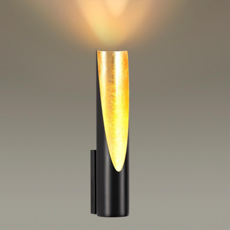 Настенный св-к LED 6W 3000К 80х60 WHITNEY черн с золотом/металл ODEON LIGHT