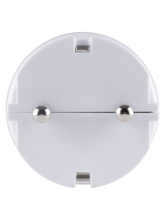 Вилка с/з круглая белая 10А 250В TDM