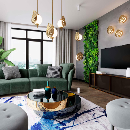 Натяжной торшер с выкл.E14 2*40W JUNGLE золотистый/белый/стекло ODEON LIGHT