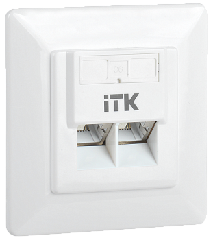 ITK Внутренняя информационная розетка RJ45 кат.6 FTP 2 порта