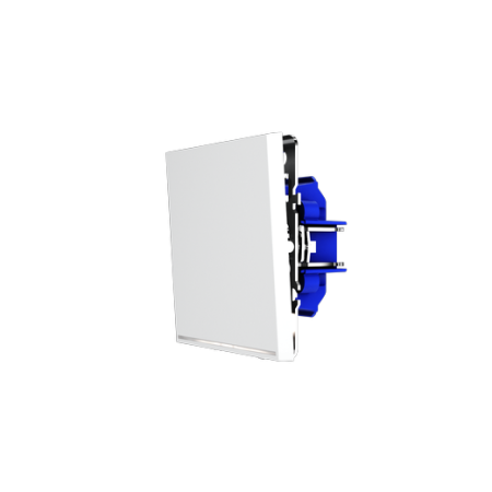 Выключатель встраиваемый Voltum S70 одноклавишный с подсветкой 10А, (белый матовый)