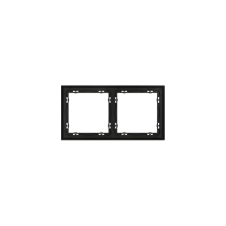 Рамка пластиковая Voltum S70 на 2 поста, (черный матовый)