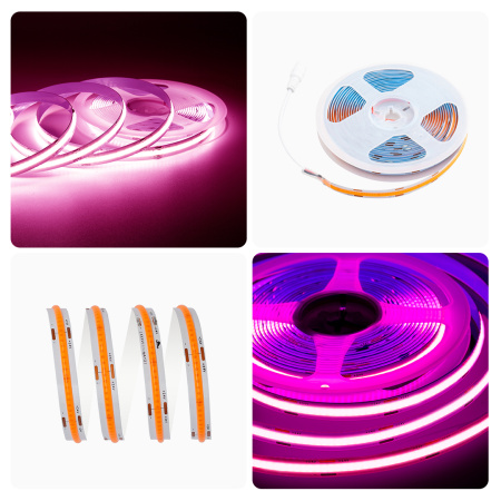 181ОО Общее освещение светодиодной лентой 2м, 24В, 11Вт/м, COB, 352д/м, IP20, роз. Apeyron