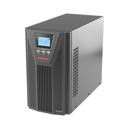 Онлайн ИБП ДКС серии Small Tower, 2000 ВА/1800 Вт, 1/1, 4xSchuko, EPO, USB, RS-232, RJ45, 6x7Ач DKC