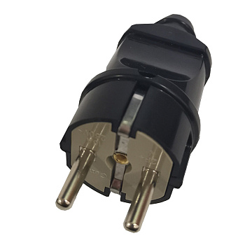 Вилка разборная GRV-P-16-R-G-B-IP20, 16А, круглая, с/з, черная, IP20, 1/30/300 General