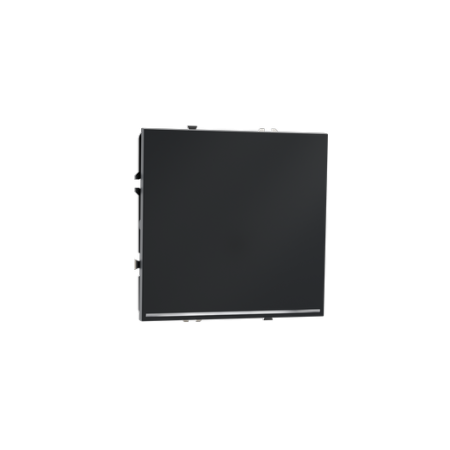 Проходной переключатель встраиваемый Voltum S70 одноклавишный с подсветкой 10А, (графит)