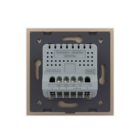 Розетка электрическая + USB type-C с блоком питания 18W Livolo 1 пост Золотая VL-C7CTF16A.UC18W-2AP