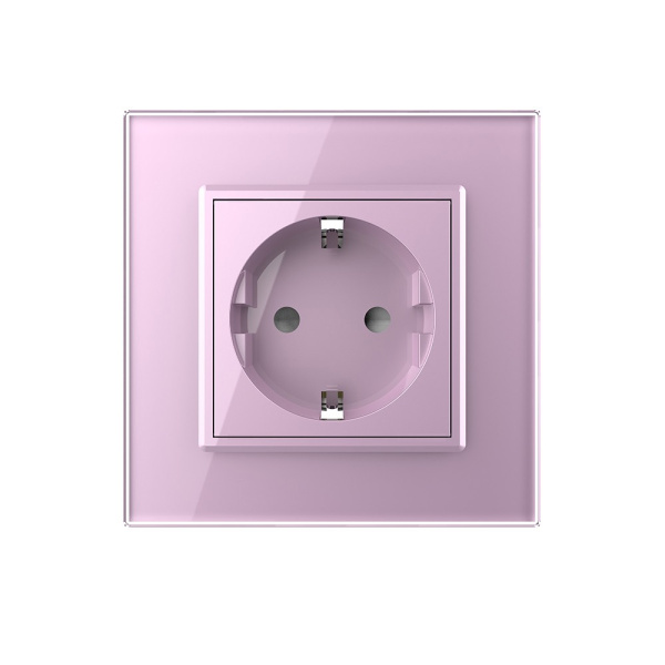 Розетка электрическая 16А 1 пост, цвет розовый Livolo Розетка электрическая 16А 1 пост, цвет розовый Livolo