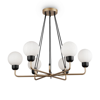 Люстра 6*E14 40Вт Золото IP20 Venetti FR5114PL-06G Freya