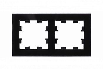 ATLASDESIGN NATURE Рамка горизонт/вертик 2 пост . органическое стекло черный IP20 Schneider Electric