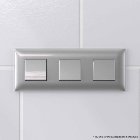 Рамка "Avanti", "Закаленная сталь", 3 поста (6 мод.) DKC