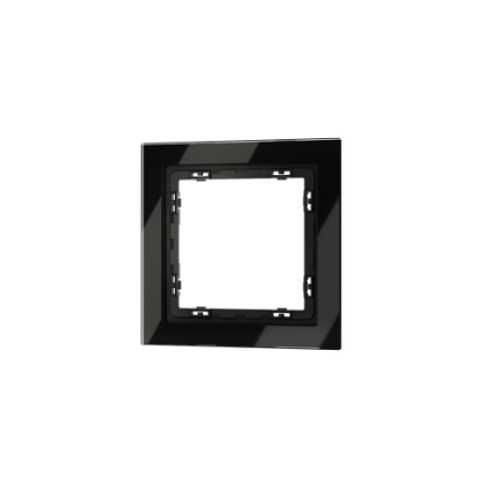 Рамка стеклянная Voltum S70 на 1 пост, (черный, стекло)