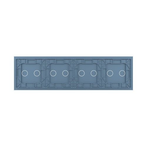 Панель для четырех сенсорных выключателей, 8 клавиш (2+2+2+2), цвет синий, стекло Livolo фото 4