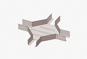 Лоток крестообразный глухой КМГ 400х100 УХЛ1, горячее цинкование S1,5