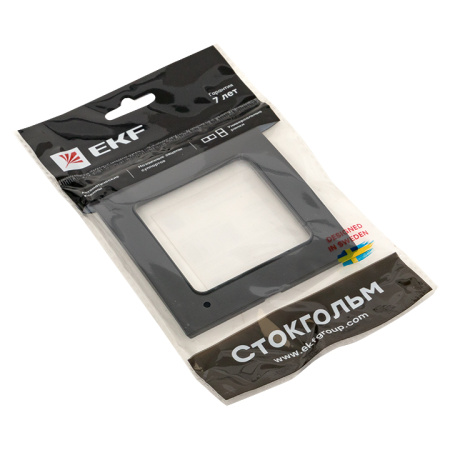 Стокгольм Рамка 1-местная черная EKF