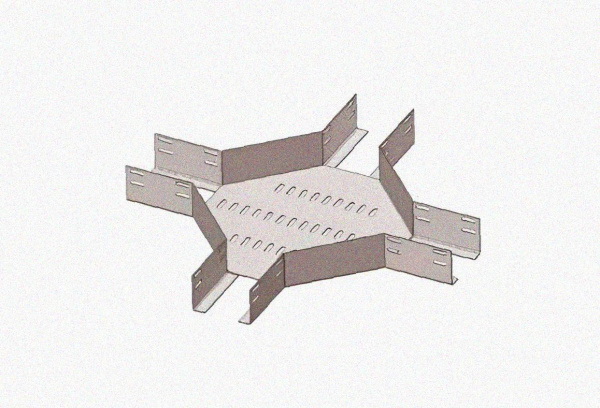 Лоток крестообразный глухой КМГ 400х100 УХЛ1, горячее цинкование S1,5