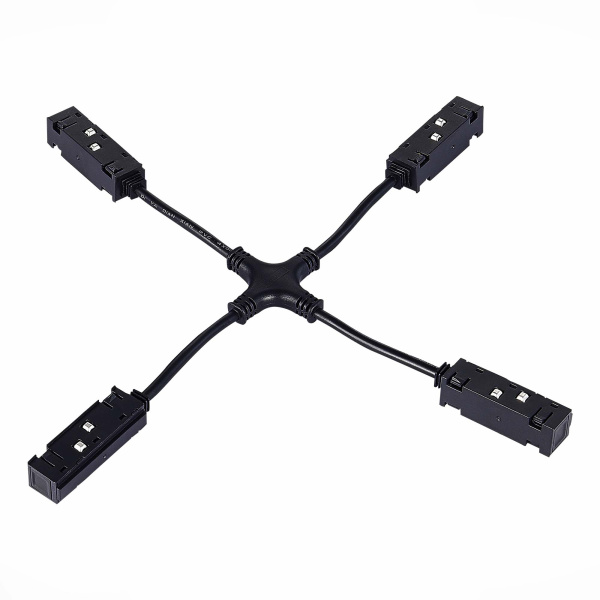 Ввод питания X-образный для магнитного шинопровода Черный ST006.469.00 ST LUCE