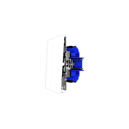 Выключатель с самовозвратом встраиваемый Voltum S70 двухклавишный 10А, (белый глянцевый)