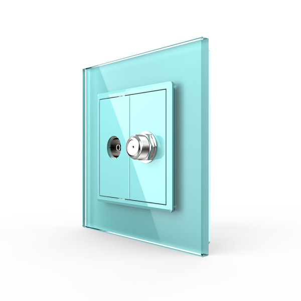 Розетка ТВ/Спутниковая SAT Зеленая Livolo Розетка ТВ/Спутниковая SAT Зеленая Livolo