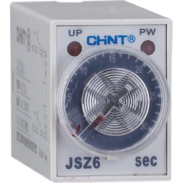 Реле времени JSZ6-2 задержка переключения 2 контактные группы 30s AC220В CHINT