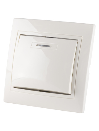 Выключатель 1 кл. с подсветкой 10А сл. кость "Таймыр" TDM