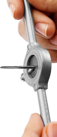 31 предмет, набор метчиков и плашек малых размеров, сталь 9ХС ЗУБР