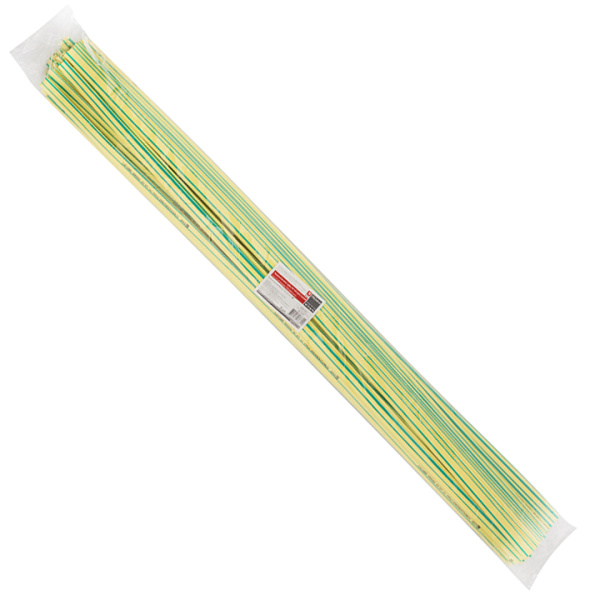 Термоусаживаемая трубка ТУТ нг 14/7 желто-зеленая в отрезках по 1м PROxima EKF