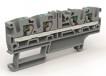 Проходная клемма 4 точки подключения на 4 кв.мм DKC