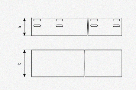 Лоток глухой ЛМГ 600х65х2000 УТ1,5, горячее цинкование S1,5