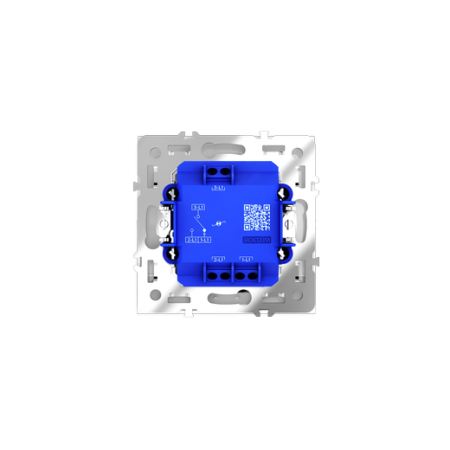 Проходной переключатель встраиваемый Voltum S70 одноклавишный с подсветкой 10А, (белый глянцевый)