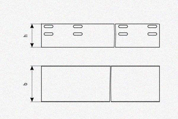 Лоток глухой ЛМГ 600х65х2000 УТ1,5, горячее цинкование S1,5