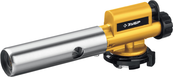 Газовая горелка ГПМ-800 цельнометаллическая, с пьезоподжигом, на баллон с цанговым соединением, 1300°C, Профессионал ЗУБР