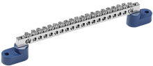 Шина N "ноль" на двух угловых изоляторах с никелевым покрытием ШНИ-6х9-20-У2-С IEK