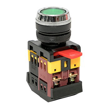 Кнопка ABLFS-22 с подсветкой зеленый NO+NC 230В PROxima EKF