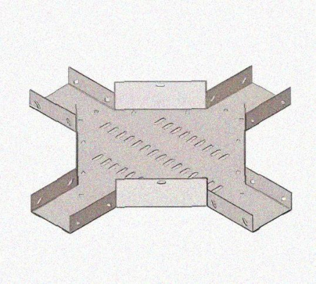 Лоток крестообразный перфорированный КМ 200х80 УТ1,5, горячее цинкование, S1,5