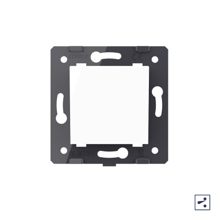 Выключатель однолинейный проходной клавишный (модуль) БЕЛЫЙ Livolo