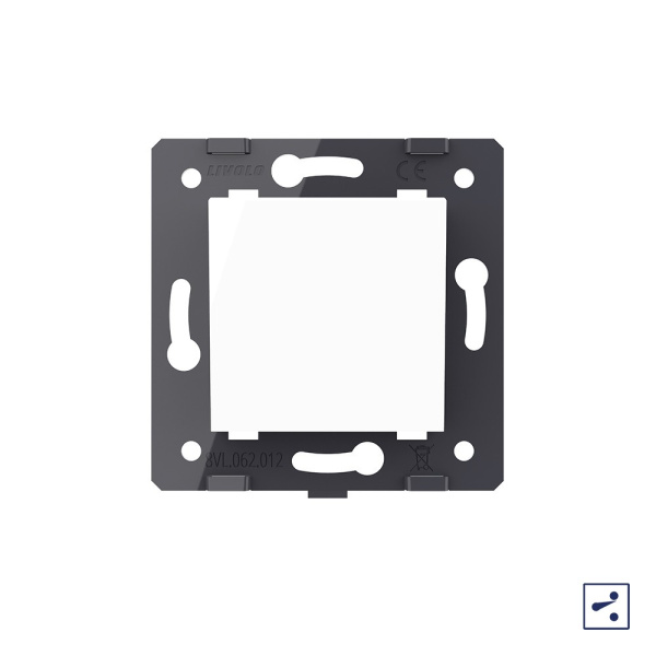 Выключатель однолинейный проходной клавишный (модуль) БЕЛЫЙ Livolo