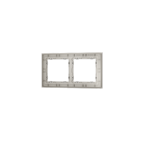 Рамка стеклянная Voltum S70 на 2 поста, (кашемир, стекло)