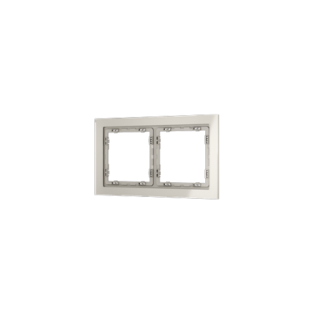 Рамка стеклянная Voltum S70 на 2 поста, (кашемир, стекло)