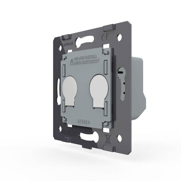 Двухклавишный сенсорный выключатель (механизм) Livolo