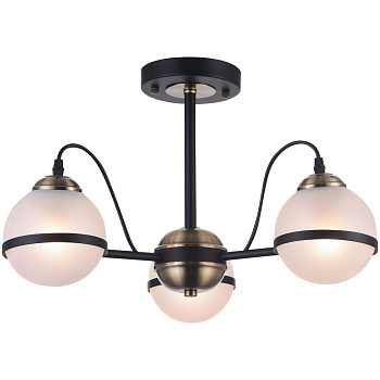 Люстра потолочная Черный/Белый E27 3*60Вт 348-507-03 VELANTE