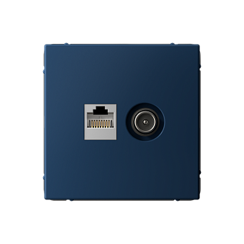 ARTGALLERY РОЗЕТКА двойная ТВ + компьютерная RJ45, кат. 5Е, АКВАМАРИН Systeme Electric