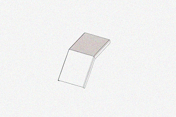 Крышка лотка КЛС 150х100-45 УТ1,5 для поворота трассы вниз на 45,горячее цинкование, S1,5