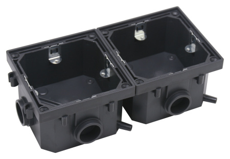 Donel Лючок 2 мод. (1 мод. 45х45 мм.), никель, IP44, (с уст. набором)