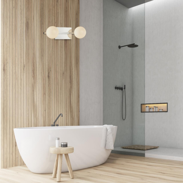 Бра G9 2*40W 220V ASTRID хром,белый LUMION