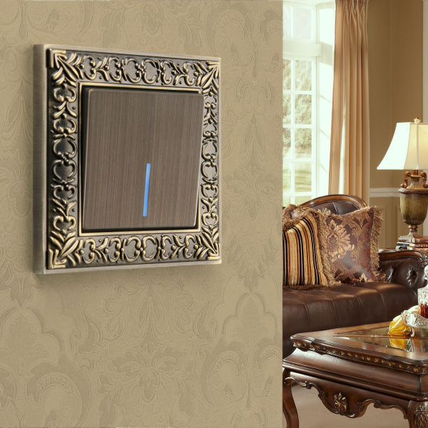 Клавиша для выключателя c подсветкой (бронзовый) Werkel