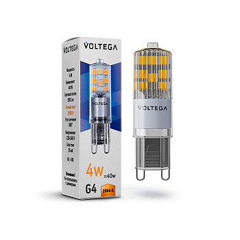 Лампа св/д G9 4Вт 2800K Прозрачный Capsule G9 7124 Voltega